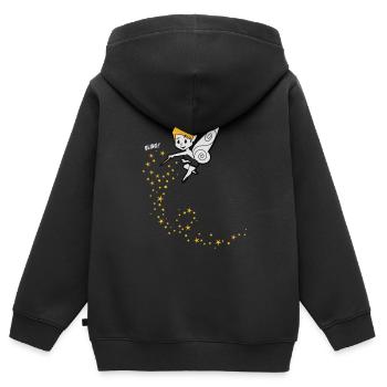 Fee "Bling!" - Kids Premium Organic Zip-up Hoodie - black - Back - AI Model Kid Male (0cm)