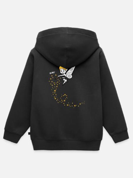 Fee "Bling!" - Sweat Premium à capuche zippé enfant bio - noir