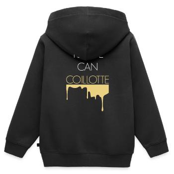 Yes We Can coillote - Sweat Premium à capuche zippé enfant bio - noir - Dos - AI Model Kid Male (0cm)