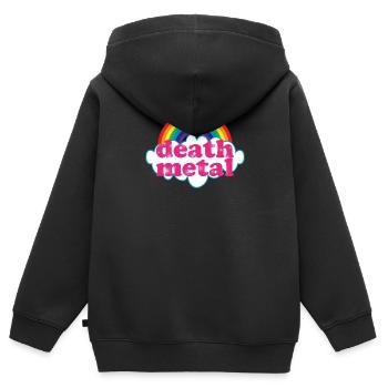 Death Metal - Kids Premium Organic Zip-up Hoodie - black - Back - AI Model Kid Male (0cm)
