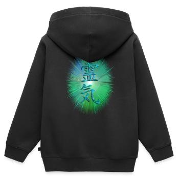 REIKI energy - Kinder Premium Organic Zip Hoodie - Schwarz - Hinten - AI Model Kid Male (0cm)