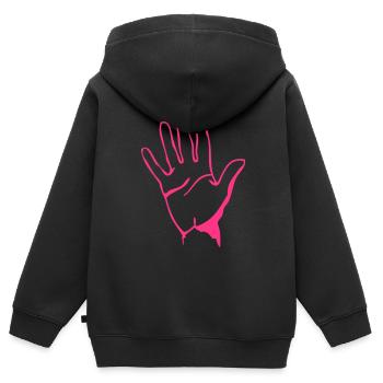 Hand in Hand doigt2203 - Kinder Premium Organic Zip Hoodie - Schwarz - Hinten - AI Model Kid Male (0cm)
