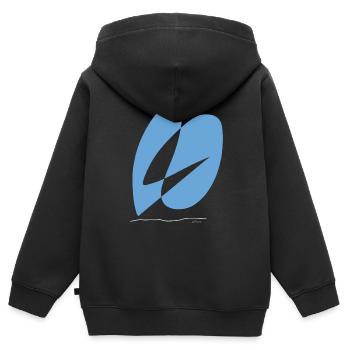 Abstract design die verliebten Regentropfen - Kinder Premium Organic Zip Hoodie - Schwarz - Hinten - AI Model Kid Male (0cm)