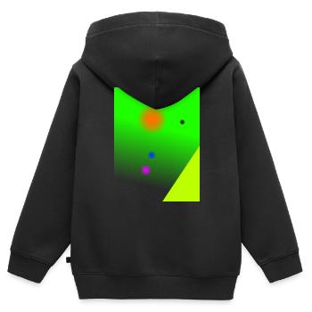 Abstrakt - Kinder Premium Organic Zip Hoodie - Schwarz - Hinten - AI Model Kid Male (0cm)