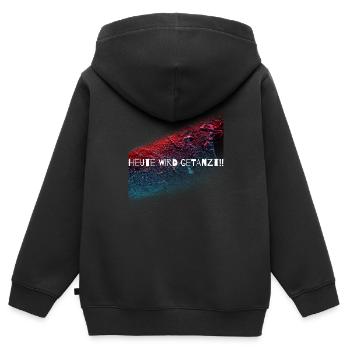Heute wird getanzt,Discothek,tanzen,Geschenk - Kinder Premium Organic Zip Hoodie - Schwarz - Hinten - AI Model Kid Male (0cm)