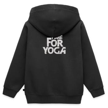 Time for yoga - Kids Premium Organic Zip-up Hoodie - black - Back - AI Model Kid Male (0cm)