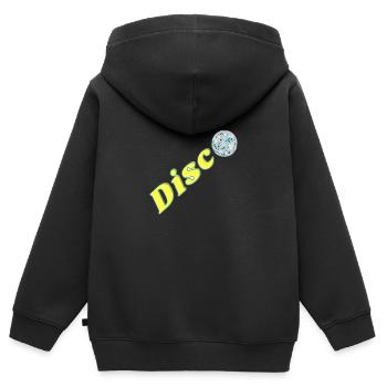 Disco - Sweat Premium à capuche zippé enfant bio - noir - Dos - AI Model Kid Male (0cm)