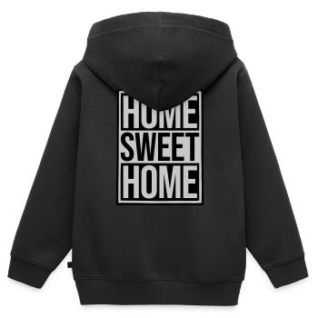 Home Sweet Home - Kinder Premium Organic Zip Hoodie - Schwarz - Hinten - AI Model Kid Male (0cm)