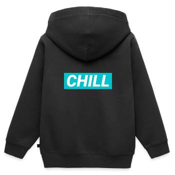Chill - Sweat Premium à capuche zippé enfant bio - noir - Dos - AI Model Kid Male (0cm)