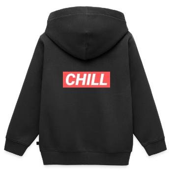 Chill - Sweat Premium à capuche zippé enfant bio - noir - Dos - AI Model Kid Male (0cm)