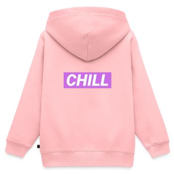 Chill - Kids Premium Organic Zip-up Hoodie - rose - Back - AI Model Kid Female (0cm)