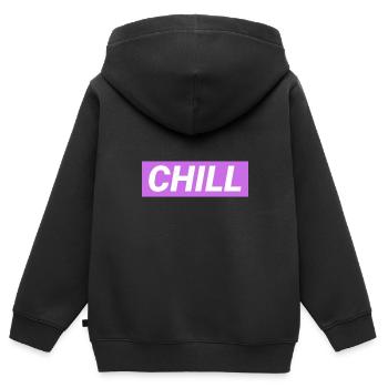 Chill - Sweat Premium à capuche zippé enfant bio - noir - Dos - AI Model Kid Male (0cm)