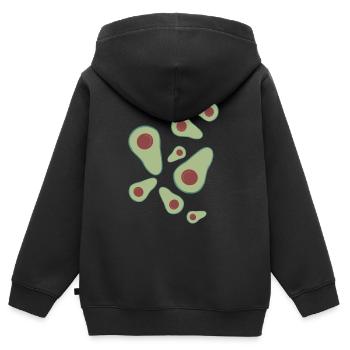 Avocados - Kinder Premium Organic Zip Hoodie - Schwarz - Hinten - AI Model Kid Male (0cm)