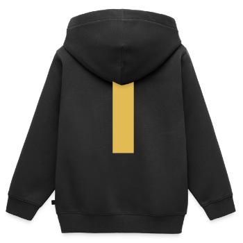 Golden stroke through the middle T-shirt - Kids Premium Organic Zip-up Hoodie - black - Back - AI Model Kid Male (0cm)