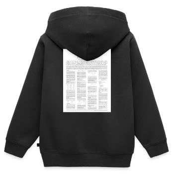 bitcoin whitepaper 1.0 - Kinder Premium Organic Zip Hoodie - Schwarz - Hinten - AI Model Kid Male (0cm)