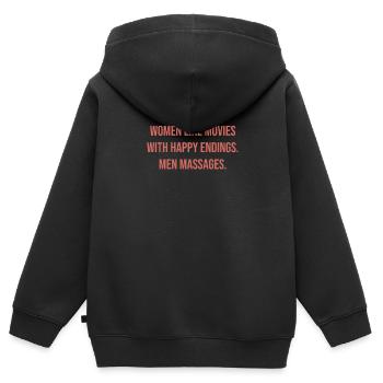 Gift idea for massage lovers - Kids Premium Organic Zip-up Hoodie - black - Back - AI Model Kid Male (0cm)