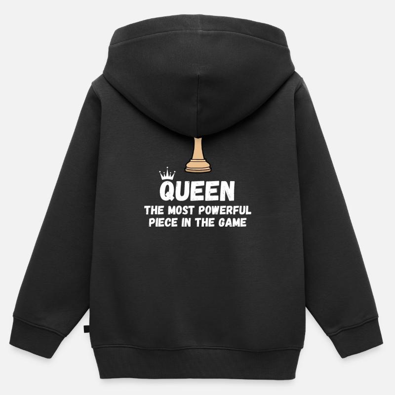 Chess Saying Gift Checkmate Queens Gambit - Sweat Premium à capuche zippé enfant bio - noir