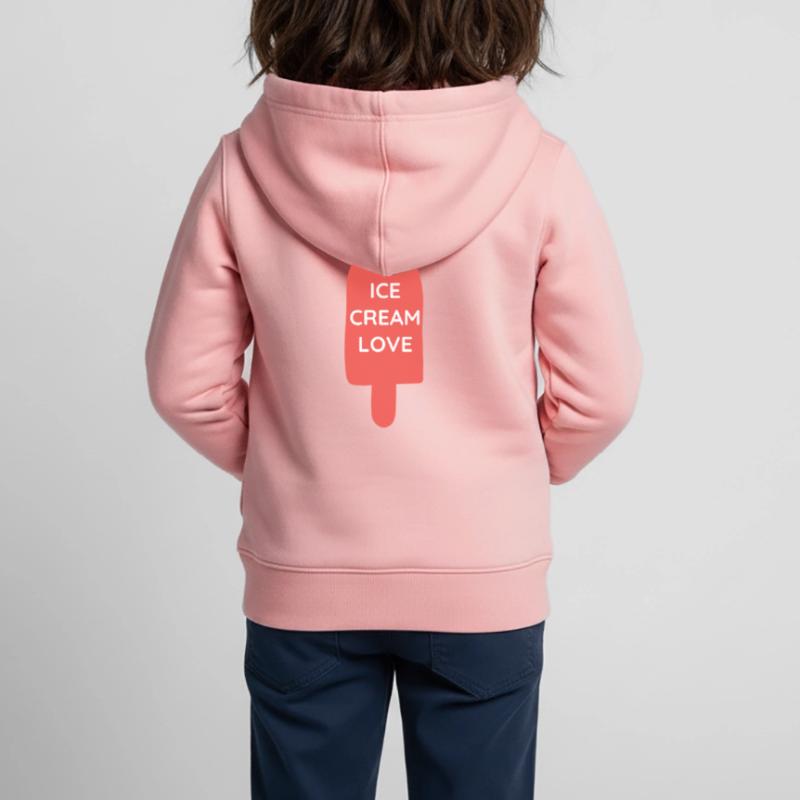 Eisliebe Eiscreme Liebe Eis Kinder Premium Organic Zip Hoodie