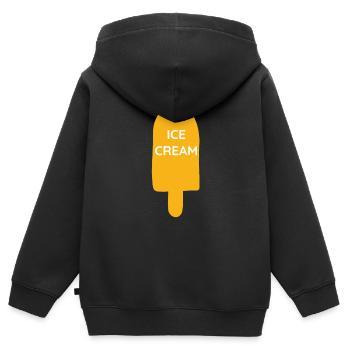 Ice cream lover and ice cream lover - Kids Premium Organic Zip-up Hoodie - black - Back - AI Model Kid Male (0cm)