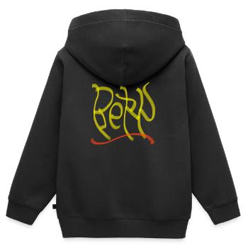 Berne Ville Suisse - Sweat Premium à capuche zippé enfant bio - noir - Dos - AI Model Kid Male (0cm)
