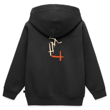 The best abstract gift in the world - Kids Premium Organic Zip-up Hoodie - black - Back - AI Model Kid Male (0cm)