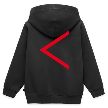 Red arrow - Kids Premium Organic Zip-up Hoodie - black - Back - AI Model Kid Male (0cm)