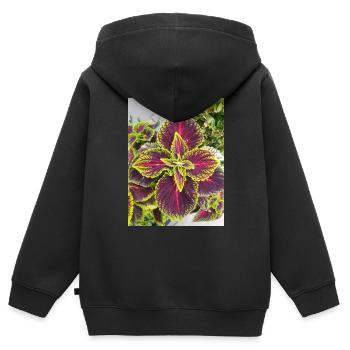Josephs Mantel auch chinesischer Amaranth - Kinder Premium Organic Zip Hoodie - Schwarz - Hinten - AI Model Kid Male (0cm)