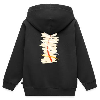 Kreatives Geschenk - Creative Gift - cadeau stylé - Kinder Premium Organic Zip Hoodie - Schwarz - Hinten - AI Model Kid Male (0cm)