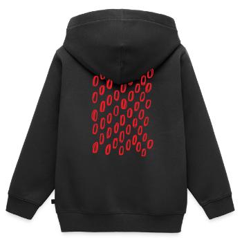 Le T-shirt le plus créatif au monde - global creative - Sweat Premium à capuche zippé enfant bio - noir - Dos - AI Model Kid Male (0cm)