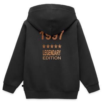 Legendary 1997 Edition - Kinder Premium Organic Zip Hoodie - Schwarz - Hinten - AI Model Kid Male (0cm)