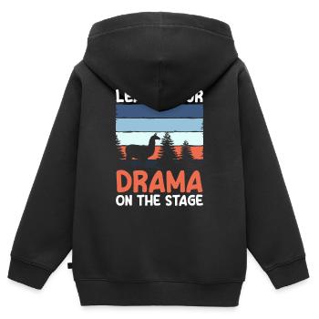 Theater Schauspiel Regie Broadway - Kinder Premium Organic Zip Hoodie - Schwarz - Hinten - AI Model Kid Male (0cm)