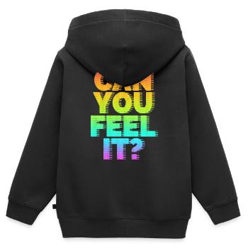 Pouvez-vous le sentir? - Sweat Premium à capuche zippé enfant bio - noir - Dos - AI Model Kid Male (0cm)
