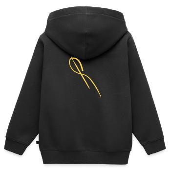 Abstract golden art - Kids Premium Organic Zip-up Hoodie - black - Back - AI Model Kid Male (0cm)