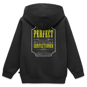 Kuchen Handwerk Törtchen - Kinder Premium Organic Zip Hoodie - Schwarz - Hinten - AI Model Kid Male (0cm)