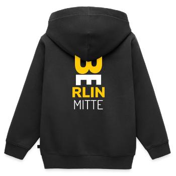 Berlin Mitte T-Shirt - Kinder Premium Organic Zip Hoodie - Schwarz - Hinten - AI Model Kid Male (0cm)