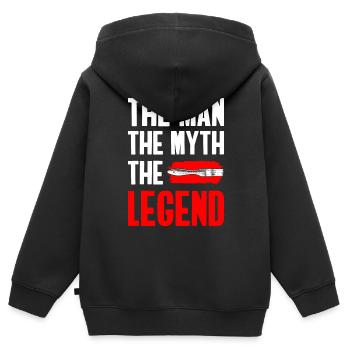 Künstler Spraydose Farbe Tapezieren - Kinder Premium Organic Zip Hoodie - Schwarz - Hinten - AI Model Kid Male (0cm)