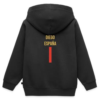 San Diego Espana Souvenir San Diego - Kinder Premium Organic Zip Hoodie - Schwarz - Hinten - AI Model Kid Male (0cm)