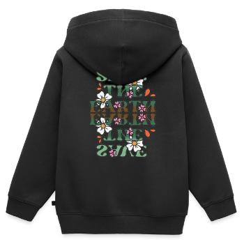 Rettet die Erde | Tag der Erde - Kinder Premium Organic Zip Hoodie - Schwarz - Hinten - AI Model Kid Male (0cm)