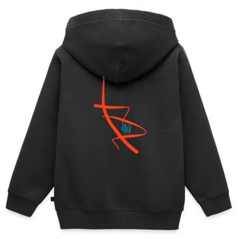 Souvenir de la ville de Bâle - Sweat Premium à capuche zippé enfant bio - noir - Dos - AI Model Kid Male (0cm)
