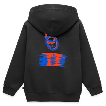 Basler Farben - Kinder Premium Organic Zip Hoodie - Schwarz - Hinten - AI Model Kid Male (0cm)