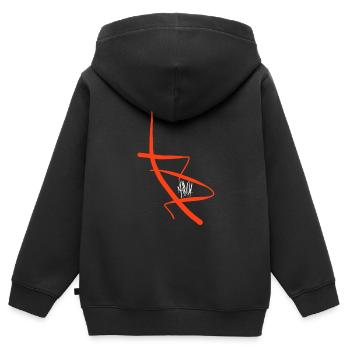 Basel - Kids Premium Organic Zip-up Hoodie - black - Back - AI Model Kid Male (0cm)