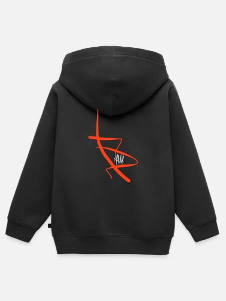 Basel - Kinder Premium Organic Zip Hoodie - Schwarz