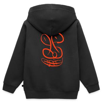 Lustigstes Gesicht der Welt - Kinder Premium Organic Zip Hoodie - Schwarz - Hinten - AI Model Kid Male (0cm)
