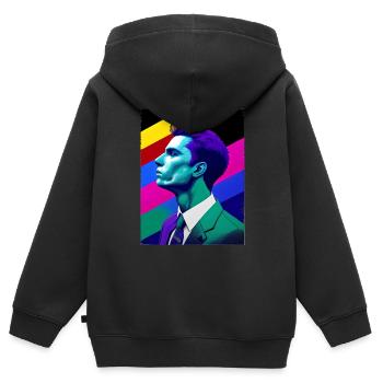 Stand with Pride - Kinder Premium Organic Zip Hoodie - Schwarz - Hinten - AI Model Kid Male (0cm)