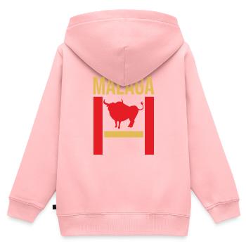Tablier de cuisine Málaga - Sweat Premium à capuche zippé enfant bio - rose - Dos - AI Model Kid Female (0cm)