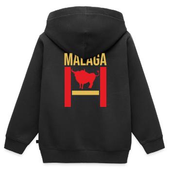 Tablier de cuisine Málaga - Sweat Premium à capuche zippé enfant bio - noir - Dos - AI Model Kid Male (0cm)