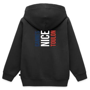 Cannes Toulon Nice Souvenir - Kids Premium Organic Zip-up Hoodie - black - Back - AI Model Kid Male (0cm)