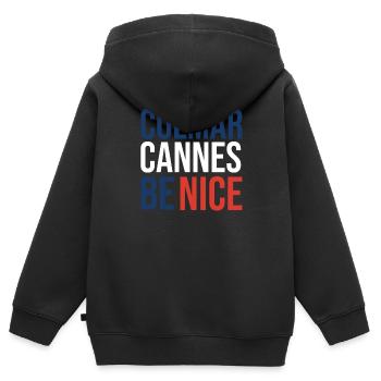 Colmar proverb - Kids Premium Organic Zip-up Hoodie - black - Back - AI Model Kid Male (0cm)