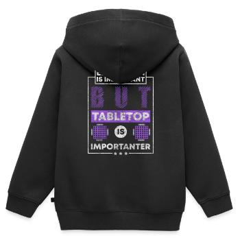 Spiele Spielbrett Spieler - Kinder Premium Organic Zip Hoodie - Schwarz - Hinten - AI Model Kid Male (0cm)