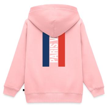 Paris VI Arrondissement du Luxembourg - Sweat Premium à capuche zippé enfant bio - rose - Dos - AI Model Kid Female (0cm)
